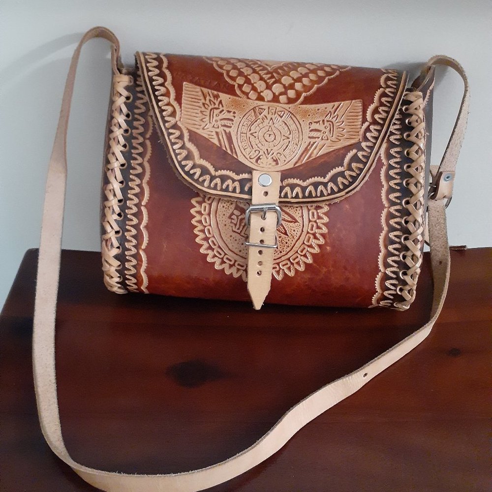 Brown/Tan leather Hand bag
